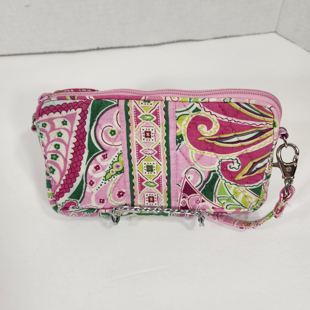 Vera Bradley wristlet pinwheel pink cotton zippered - Picture 4 of 10